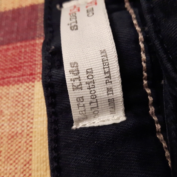 size 13/14 Zara kids navy blue skinny pants - Picture 3 of 12